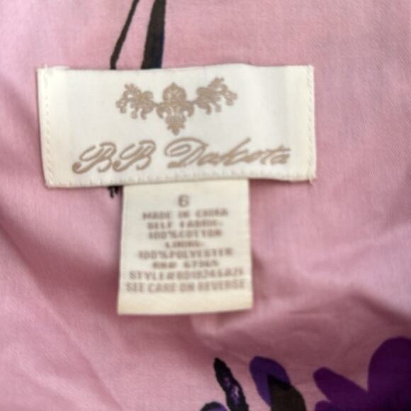 BB Dakota Retro Cottagecore Fit and Flare Belted Dress Scoop Neck Lined sz  6 - Picture 3 of 6